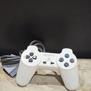 Original Sony Playstation 1 2 PS2 PS1 White‎ Controller Analog